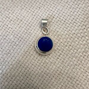 925 sterling and lapis pendant